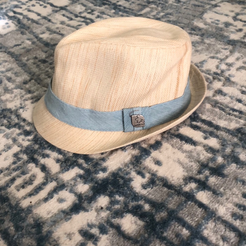 Beige and Blue Fedora